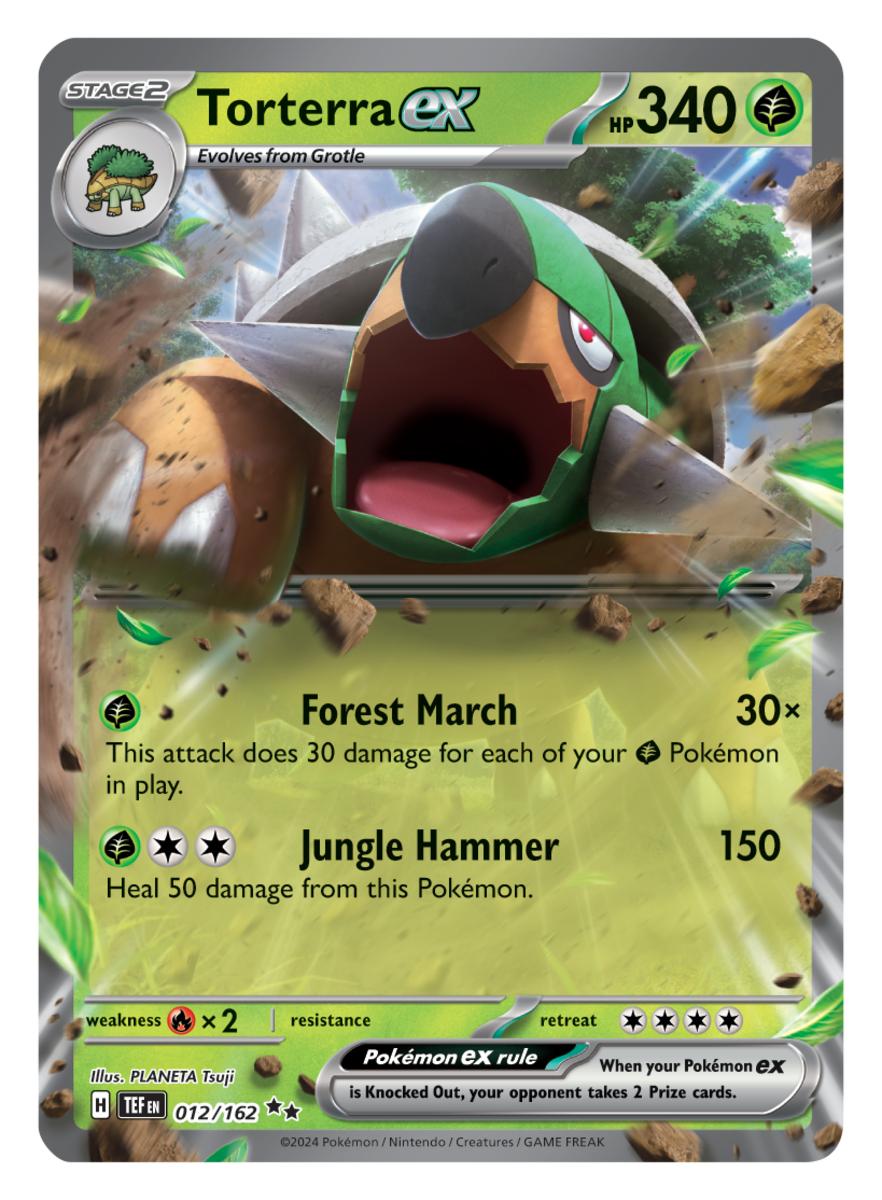 Pokémon TCG Paldean Fates Torterra EX card.